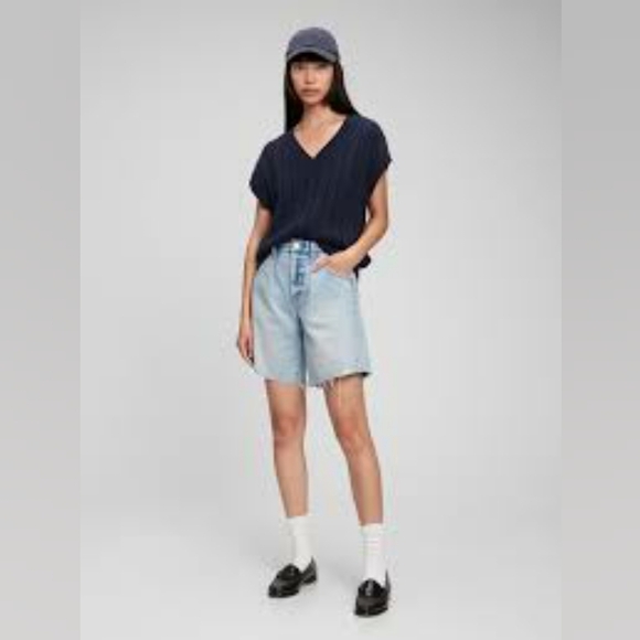 Gap tall women's navy cable knit sweater vest small - Picture 1 of 6